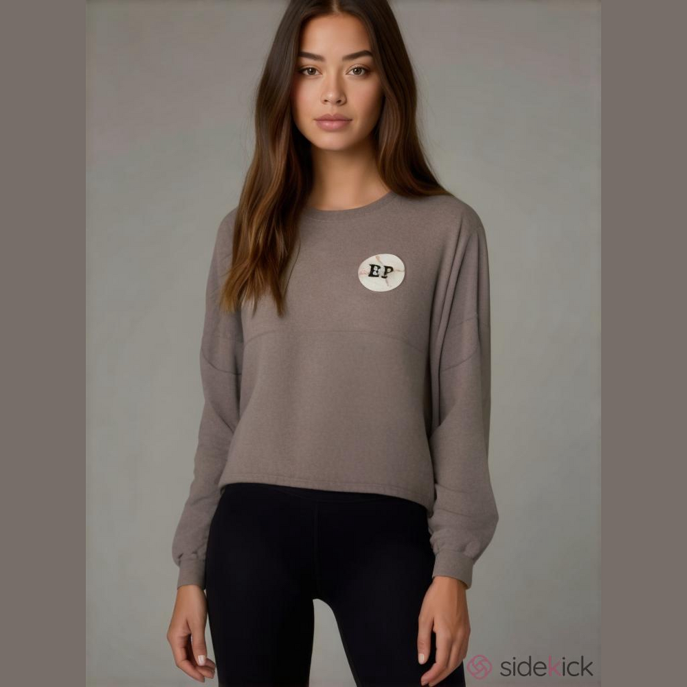 Pennant Sportswear Gray Trojan Baseball Sweatshirt Sports Pullover Shirt Top